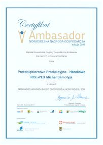 Ambasador - Nowosolska Nagroda Gospodarcza 2016